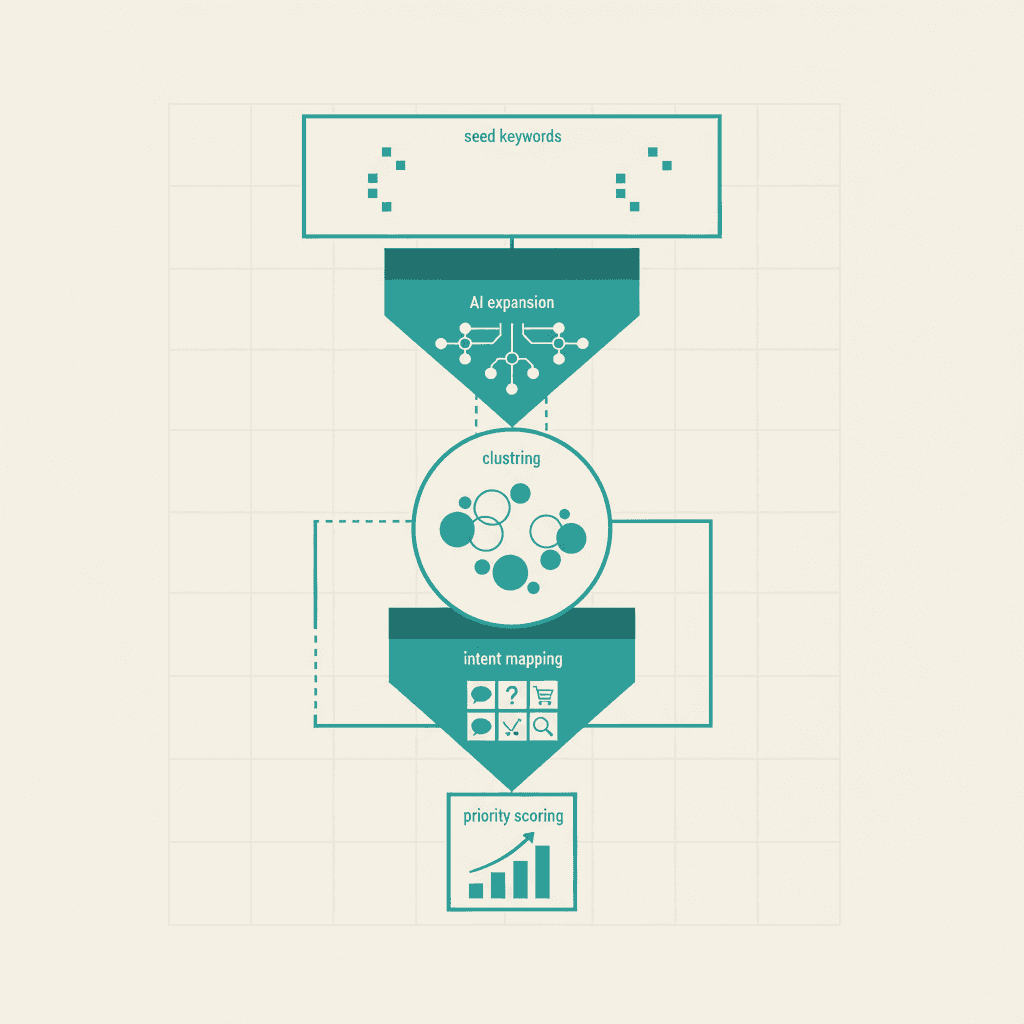 Infographic for ai keyword research article